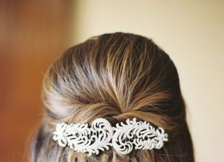 Wedding Hair With Flowers & jewels : Wedding hairstyle idea; Featured Photographer: Brandon Aquino Photography…