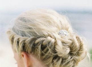 Wedding Hair With Flowers & jewels : Wedding hairstyle idea; Featured Photographer: Gabe Aceves Photography…