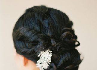 Wedding Hair With Flowers & jewels : Wedding hairstyle idea; Featured Photographer: Leah Watson Photography…