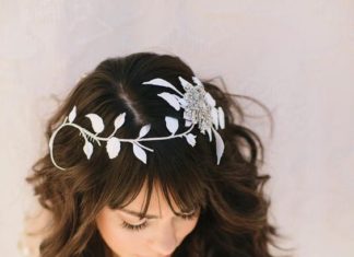 Wedding Hair With Flowers & jewels : Wedding hairstyle idea; Featured Photographer: Mirelle Carmichael Photography…
