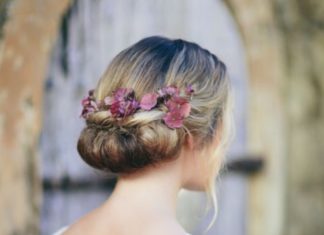 Wedding Hair With Flowers & jewels : Wedding hairstyle idea; Featured Photographer: White Images…