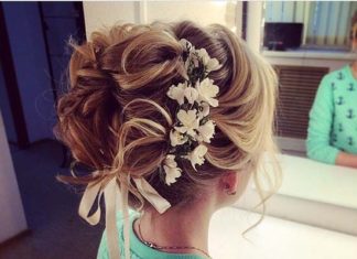 Wedding Hair With Flowers & jewels : wedding hairstyle updo 4 via antonina roman / www.himisspuff.co……