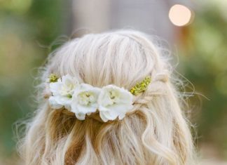 Wedding Hair With Flowers & jewels : 20 Fresh Floral Bridal Hair Ideas…