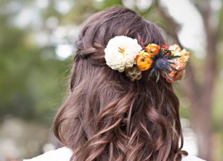 Wedding Hair With Flowers & jewels : 3 Gorgeous Hairstyles For Your Wedding Day | TheKnot.com…