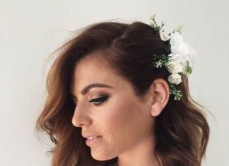 Wedding Hair With Flowers & jewels : 31 Wedding Hairstyles for Short to Mid Length Hair…