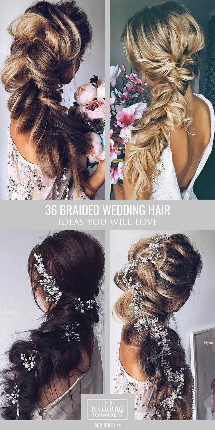 36 Braided Wedding Hair Ideas You Will Love ❤ From soft waves to gorgeous updo...