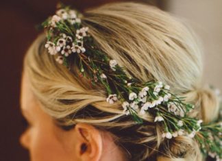 Wedding Hair With Flowers & jewels : 8 Ways to Incorporate Fresh Flowers in Your Wedding Hairstyle – TownandCountryMa…