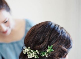 Wedding Hair With Flowers & jewels : A Wedding Inspired by The Couple’s Trip To Tuscany