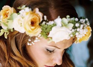 Wedding Hair With Flowers & jewels : Audrey Roloff wedding flower crown…