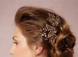 Wedding Hair With Flowers & jewels : bhldn…