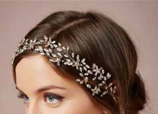 Wedding Hair With Flowers & jewels : BHLDN – Honeysuckle Halo