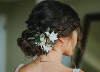 Wedding Hair With Flowers & jewels : Bliss Wedding Design on Instagram: “In love with this elegant #weddinghair perfect for a rustic forest wedding #hairstyle and #makeup by @meiliautumnbeauty…”