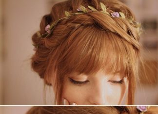 Wedding Hair With Flowers & jewels : Braided crown…
