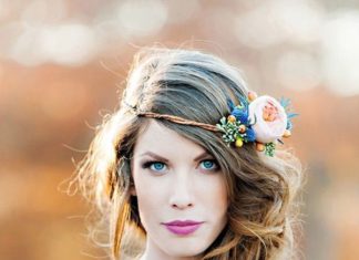 Wedding Hair With Flowers & jewels : Bridal Accessories | Asymmetrical Flower Crowns – Articles & Advice | mywedding….