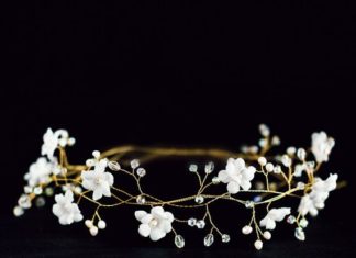 Wedding Hair With Flowers & jewels : Bridal flower crown White flower crown bridal hair by ArsiArt, $63.00…
