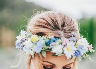 Wedding Hair With Flowers & jewels : Brides.com: The Prettiest Wedding Hairstyles with Flower Crowns …