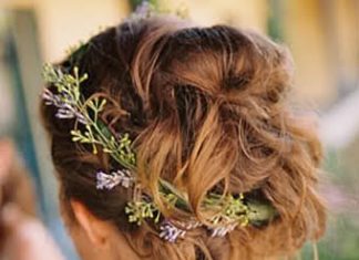 Wedding Hair With Flowers & jewels : Bun…
