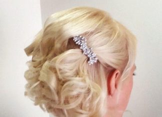 Wedding Hair With Flowers & jewels : Curly Short Wedding Hairstyles www.hairdesigners.ca…