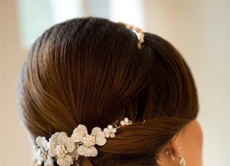 Wedding Hair With Flowers & jewels : Elegant bun wedding hair ideas www.pinterest.com……