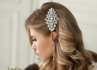 Wedding Hair With Flowers & jewels : Elegant chic wedding hairstyle idea from Elstile…