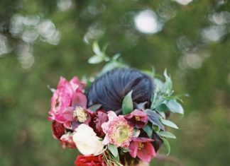 Wedding Hair With Flowers & jewels : Fine Art Wedding, Bridal floral crown by Gro Designs Blog – RENT MY DUST Vintage…