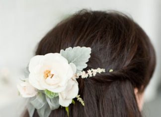 Wedding Hair With Flowers & jewels : floral-hairpiece…