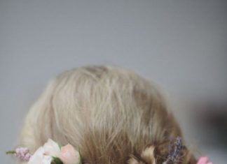 Wedding Hair With Flowers & jewels : flowers in twisted braids…
