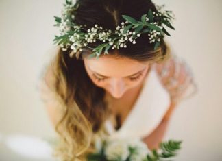 Wedding Hair With Flowers & jewels : Fresh Floral Crown/Halo…