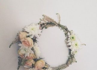 Wedding Hair With Flowers & jewels : Fresh Flower Crown by Flower Girl Los Angeles…