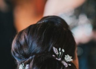 Wedding Hair With Flowers & jewels : Garden Elegance at Bella Collina