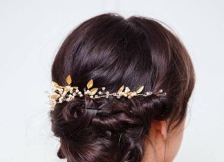 Wedding Hair With Flowers & jewels : Gold Vine Headpiece by DavieandChiyo on Etsy…