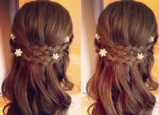 Wedding Hair With Flowers & jewels : I love the little flowers in this hairstyle (:…