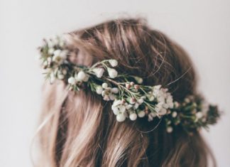 Wedding Hair With Flowers & jewels : I N S T A G R A M @EmilyMohsie…