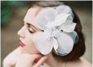 Wedding Hair With Flowers & jewels : Leanne