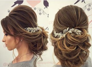 Wedding Hair With Flowers & jewels : Lovely bridal look Make up, hairstyles Web: www.elstile.ru, www.elstile.com…
