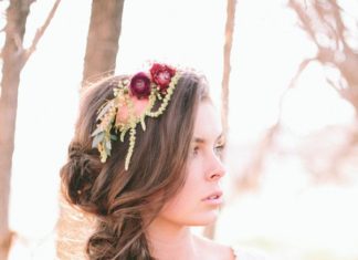 Wedding Hair With Flowers & jewels : Madison Heath