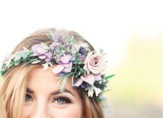 Wedding Hair With Flowers & jewels : makeup Wedding Inspiration – Style Me Pretty…