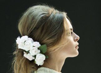 Wedding Hair With Flowers & jewels : Messy ? sexy for sure…