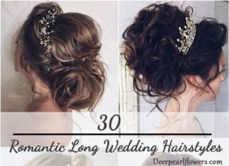 Wedding Hair With Flowers & jewels : New Romantic Long Bridal Wedding Hairstyles to Try……