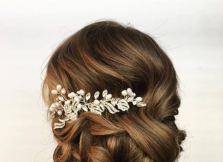 Wedding Hair With Flowers & jewels : pretty wedding hair comb…