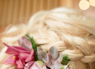 Wedding Hair With Flowers & jewels : Purple Rose Flower Hairpiece…