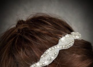 Wedding Hair With Flowers & jewels : Rhinestone Head Band, wedding veil headband, wedding accessories, prom headband,…