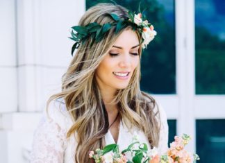 Wedding Hair With Flowers & jewels : Romantic Hair | #myweddinginvite | #weddinginvitations | For all your wedding in…