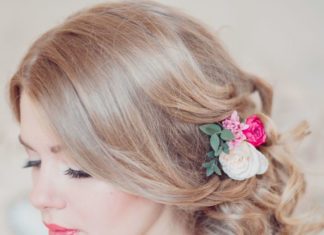 Wedding Hair With Flowers & jewels : Sophisticated Wedding Hairstyle Inspiration – Hairstyle: Elstile…
