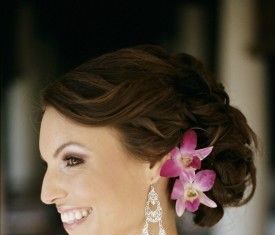Wedding Hair With Flowers & jewels : Wedding Hair Inspiration. Love the fresh flowers in hair! Perfect for small and …