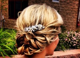 Wedding Hair With Flowers & jewels : Wedding hair updo…