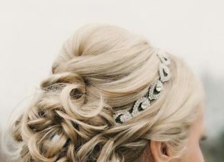 Wedding Hair With Flowers & jewels : Whether you have long hair or medium hair, the beautiful updo is the perfect hai…
