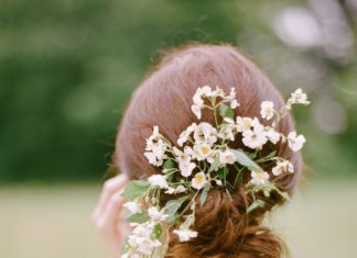 Wedding Hair With Flowers & jewels : wildflower hair // floral design // wedding inspiration…