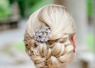 Wedding Hair With Flowers & jewels : Wow such an intricate looking updo! Love it!…