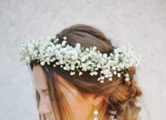 Wedding Hair With Flowers & jewels : {baby's breath} flower crown…
